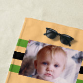 Hou van je vader 2 foto's groen sinaasappel strandlaken (In situ)