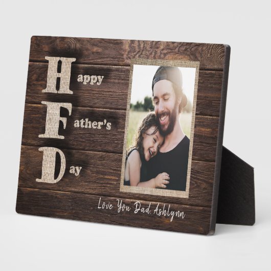 Hou van je vader | Aangepaste foto | Happy Vaderda Fotoplaat (Zijkant)