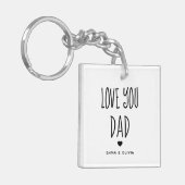 Hou van je vader | Foto terug en handgeschreven te Sleutelhanger (Voorkant Links)