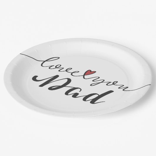 Hou van je vader Happy Vaderdag | Bord papier (Gekanteld)