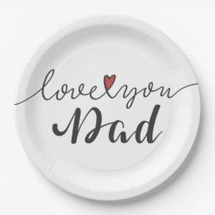 Hou van je vader Happy Vaderdag Bord papier