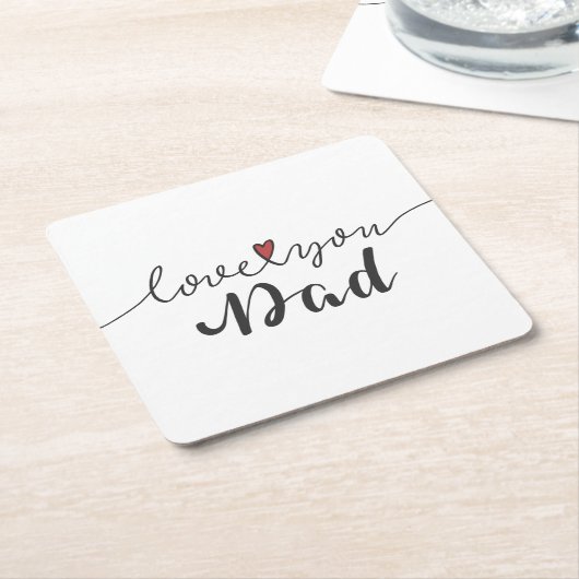 Hou van je vader Happy Vaderdag | Onderzetter (Schuin)