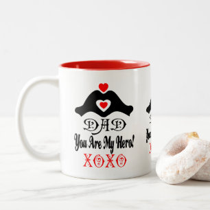 ☕ ↷hou van je vader, je bent mijn held Fab Two-ton Tweekleurige Koffiemok