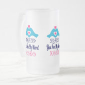🍺 ↷hou van je vader, je bent mijn held Frosted Bi Matglas Bierpul (Voorkant links)