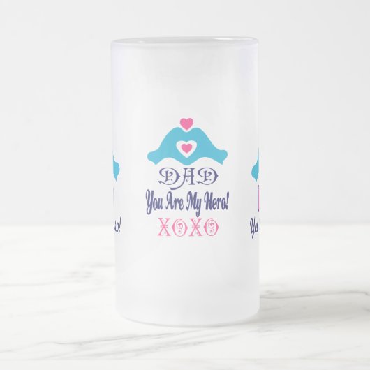 🍺 ↷hou van je vader, je bent mijn held geweldig matglas bierpul (Center)