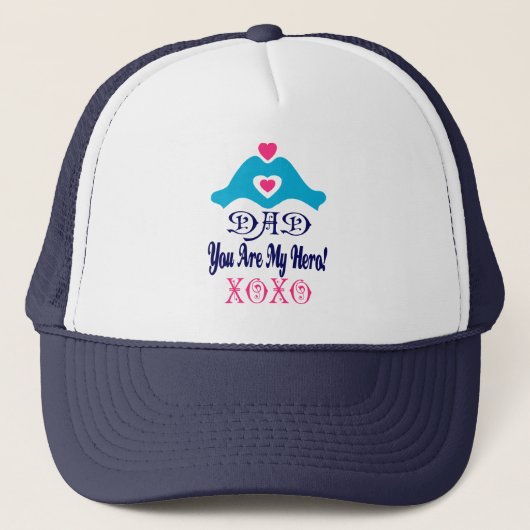 ↷hou van je vader, je bent mijn held XOXO Chic & S Trucker Pet (Voorkant)