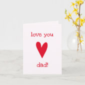 Hou van je vader! | Rode Vaderdag Kaart (Gele Bloem)