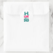 Hou van je vader ronde sticker (Tas)