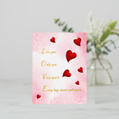 Hou van je, Valentijn Folie Feestdagen Briefkaart (Staand Voorkant)