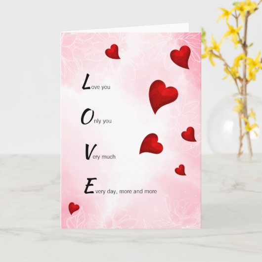 Hou van je, Valentijn Kaart (Gele Bloem)