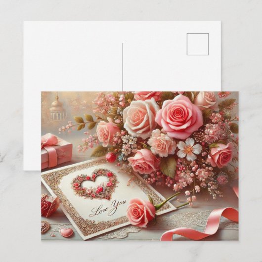 Hou van je Valentijnsdag Feestdagenkaart (Voorkant / Achterkant)