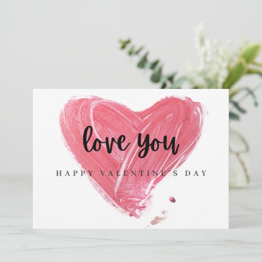 Hou van je Valentijnsdag Feestdagenkaart (Staand voorkant)