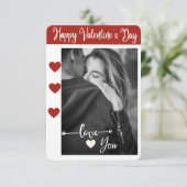 Hou van je Valentijnsdag fotokaart Bedankkaart (Staand voorkant)