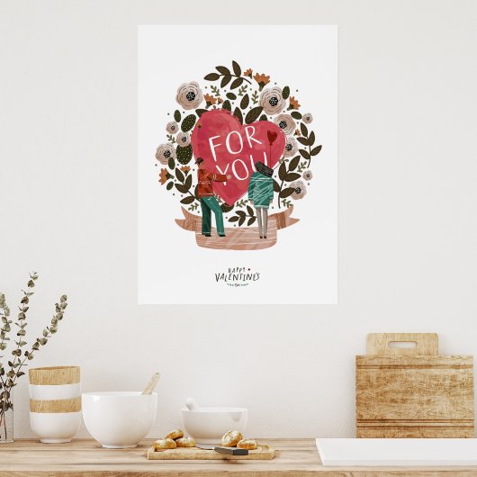 hou van je Valentijnsdag Poster (Keuken)