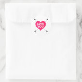 Hou van je Valentijnsdag Ronde Sticker (Tas)
