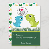 HOU VAN JE, VEEL | Funny T-Rex Valentijnsdag Feestdagenkaart (Voorkant / Achterkant)