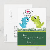 HOU VAN JE, VEEL | Funny T-Rex Valentijnsdag Feestdagenkaart (Voorkant / Achterkant)