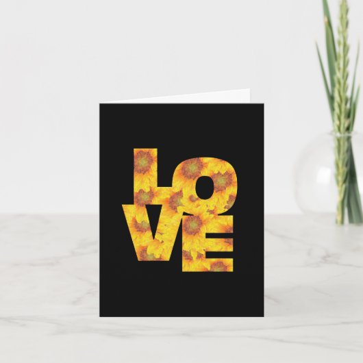 Hou van je, verjaardagsmeisje! Zonnebloem Gedekte  Kaart (Voorkant)