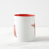 Hou van je vier-ooit Schattigee Franse teckel hond Mok (Midden)