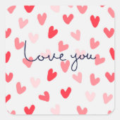 Hou van je vierkante sticker (Voorkant)