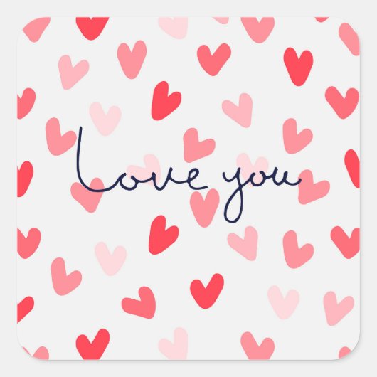 Hou van je vierkante sticker (Voorkant)