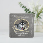 Hou van je voor altijd Dog Memorial Keepslag Aankondiging (Staand voorkant)