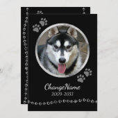 Hou van je voor altijd Kaarten van de Dog Memorial (Voorkant / Achterkant)