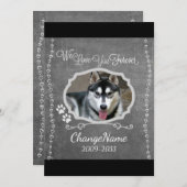 Hou van je voor altijd Kaarten van de Dog Memorial (Voorkant / Achterkant)