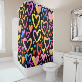 Hou van je. Waterverf illustratie hart. Valentin Douchegordijn (In situ)