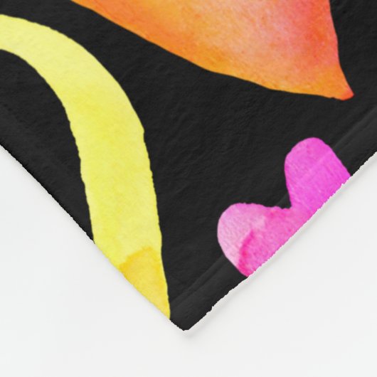 Hou van je. Waterverf illustratie hart. Valentin Fleece Deken (Hoek)