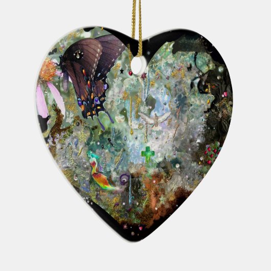 Hou van je wereld! keramisch ornament (Rechts)