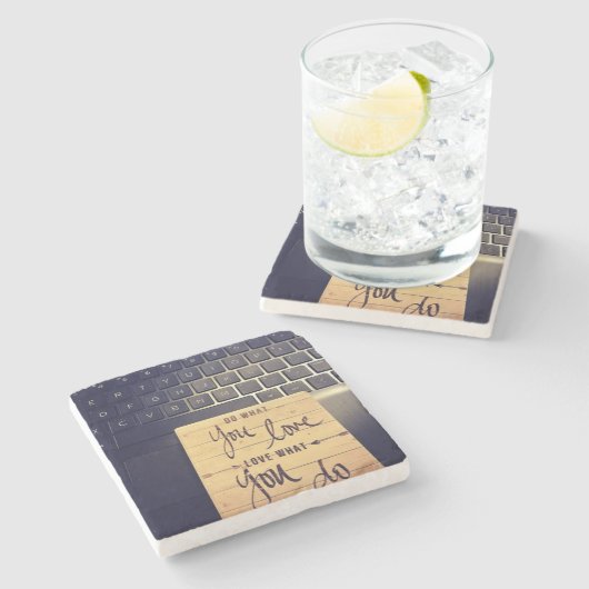 HOU VAN JE WERK STONE COASTER STENEN ONDERZETTER (Zijkant)