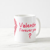 "Hou van je x" Valentijn rode roze mok (Voorkant rechts)