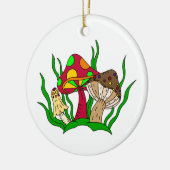 Hou van je zo gek | Kerstmis met champignons Keramisch Ornament (Links)