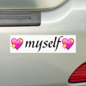 hou van jezelf bumpersticker (Op auto)