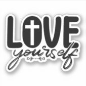 Hou van jezelf Christelijk Sticker (Voorkant)