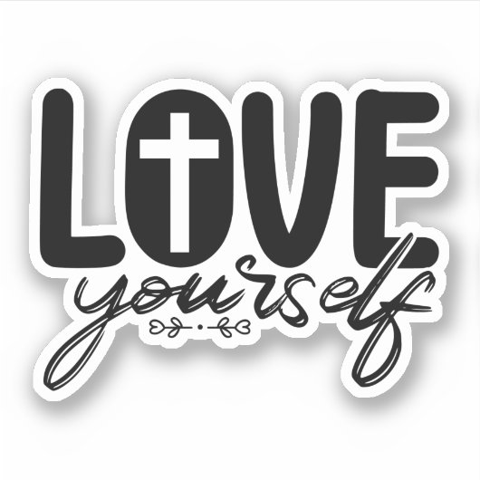 Hou van jezelf Christelijk Sticker (Voorkant)