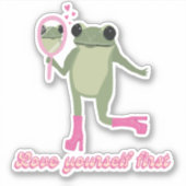 Hou van jezelf eerste kikker sticker (Voorkant)