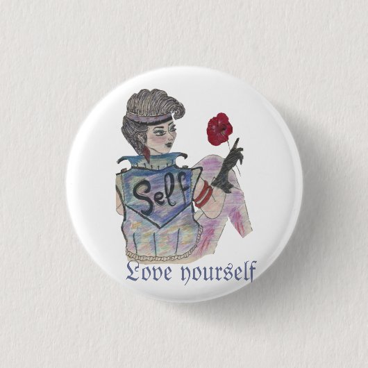 "Hou van jezelf" Empowerment Button (Voorkant)