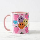 hou van jezelf Grappig Smiley Gezicht Cool Ontwerp Mok (Links)