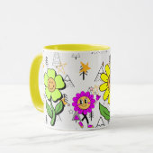 hou van jezelf Grappig Smiley Gezicht Cool Ontwerp Mok (Voorkant links)