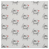 Hou van jezelf handgeschreven script patroon stof (Swatch)
