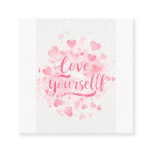 Hou van jezelf Inspirerend papieren Kaart"