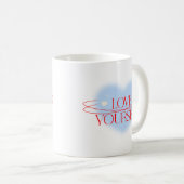 Hou van jezelf Inspirerend Quote Coffee Mok (Voorkant rechts)