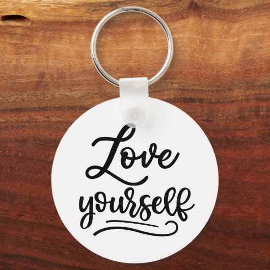 Hou van jezelf Inspirerend quote Zelfliefde Sleutelhanger (Voorkant)