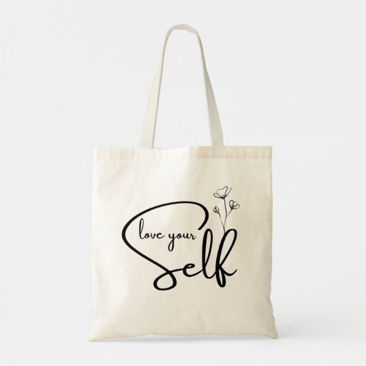 "Hou van jezelf" Inspirerend Tote Bag (Achterkant)