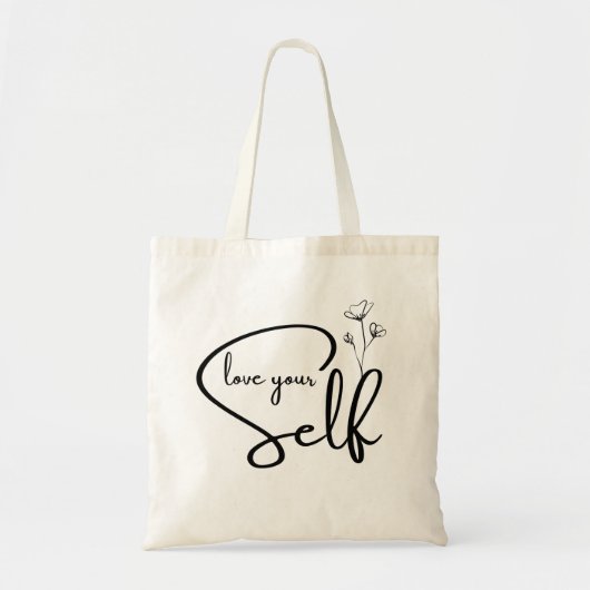 "Hou van jezelf" Inspirerend Tote Bag (Voorkant)