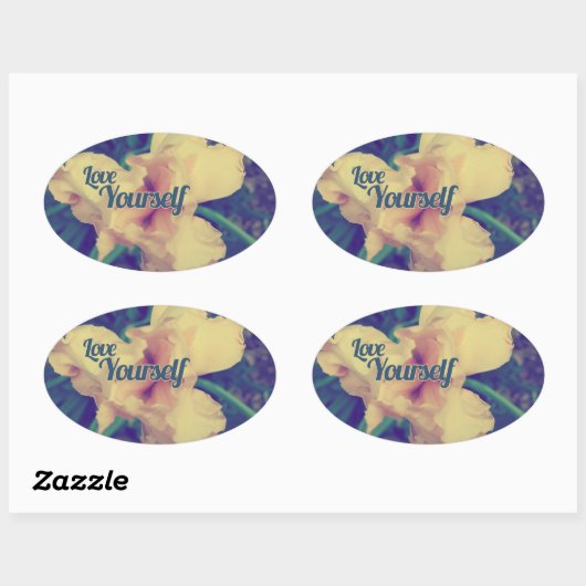 Hou van jezelf iris ovale sticker (Vel)