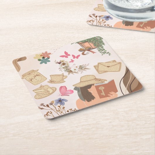 Hou van jezelf kartonnen onderzetters (Schuin)