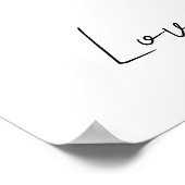 Hou van jezelf Line Art aangepaste tekst Poster (Hoek)